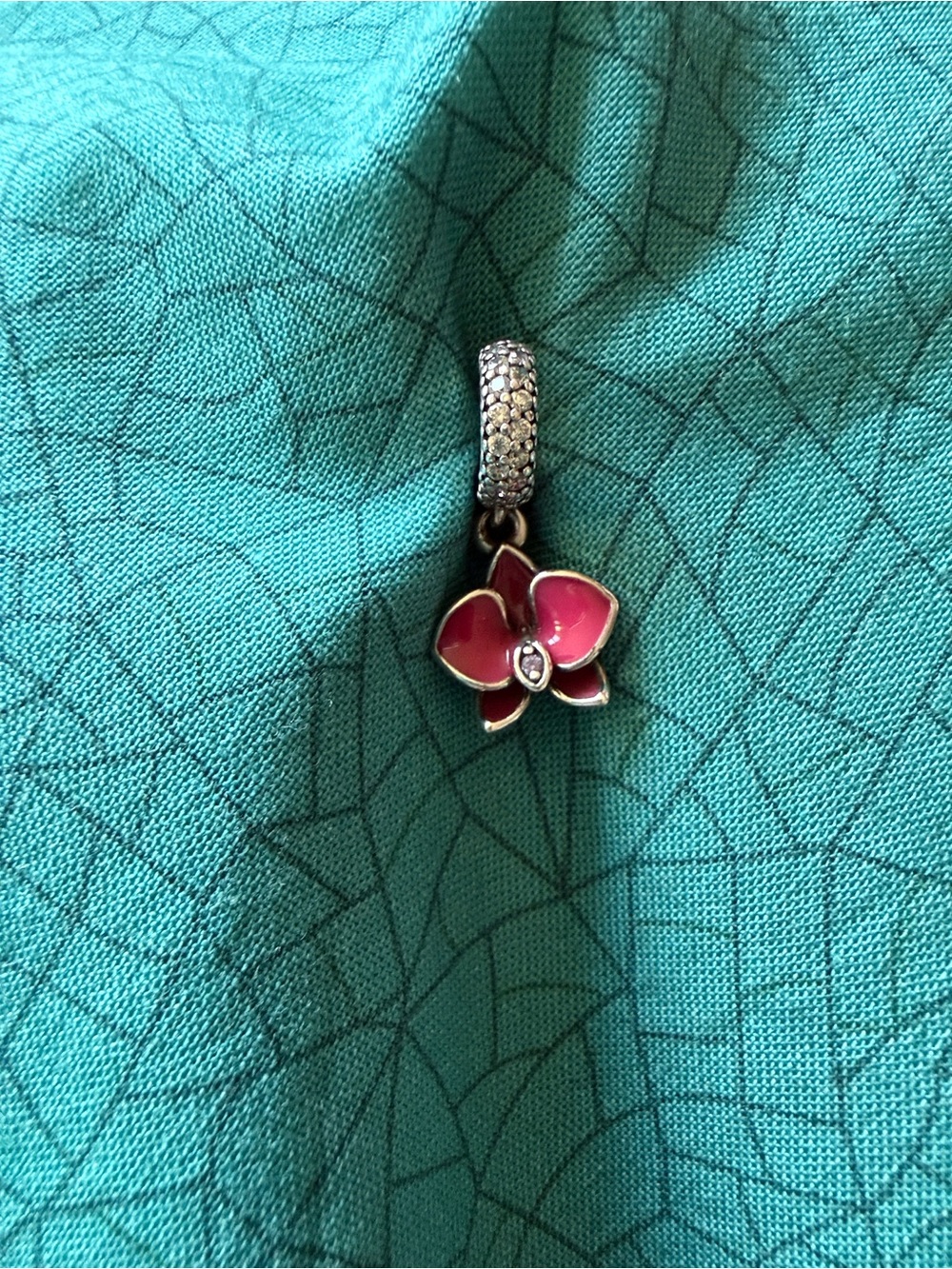 Pandora Pink Orchid Enamel Charm